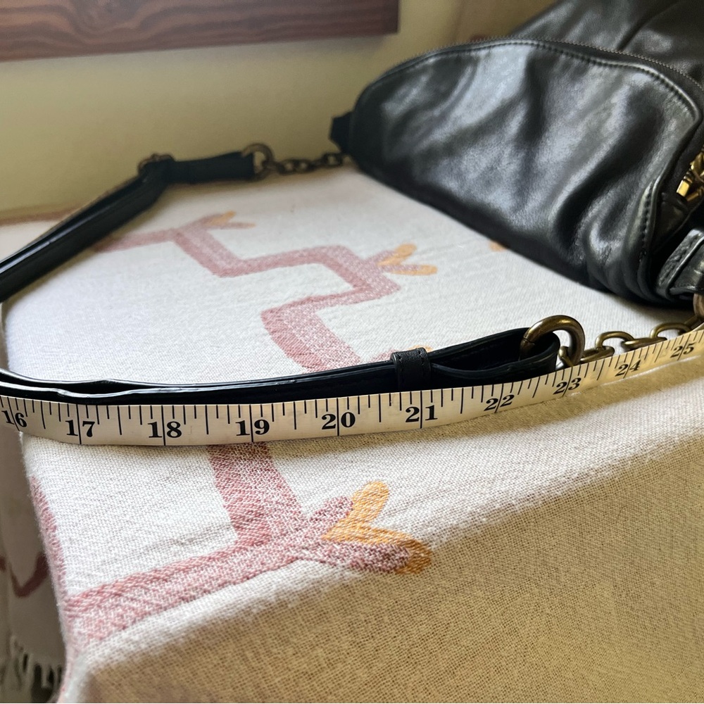 Margot Black Leather Shoulder Bag - Picture 12 of 15